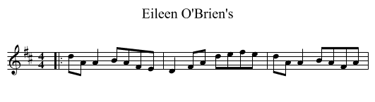 Eileen O'Brien's - staff notation