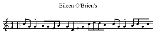 Eileen O'Brien's - staff notation