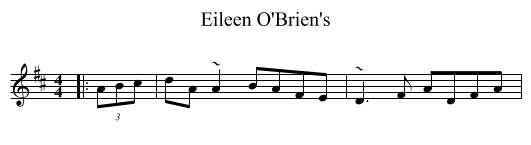 Eileen O'Brien's - staff notation