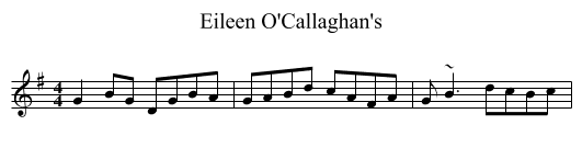 Eileen O'Callaghan's - staff notation
