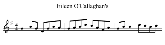 Eileen O'Callaghan's - staff notation