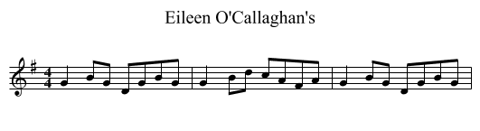 Eileen O'Callaghan's - staff notation