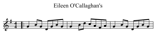 Eileen O'Callaghan's - staff notation