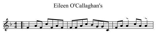 Eileen O'Callaghan's - staff notation