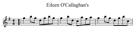 Eileen O'Callaghan's - staff notation