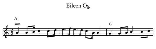 Eileen Og - staff notation
