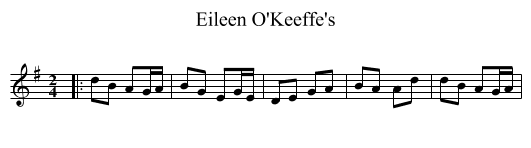 Eileen O'Keeffe's - staff notation