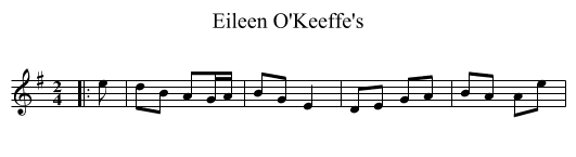 Eileen O'Keeffe's - staff notation