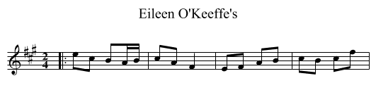 Eileen O'Keeffe's - staff notation