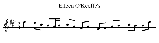 Eileen O'Keeffe's - staff notation