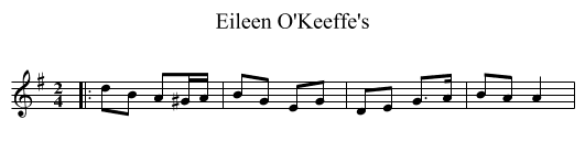 Eileen O'Keeffe's - staff notation