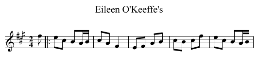 Eileen O'Keeffe's - staff notation