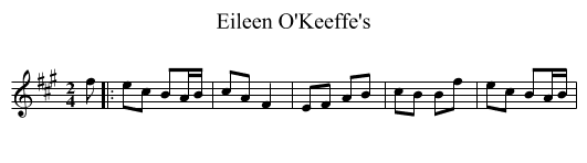 Eileen O'Keeffe's - staff notation