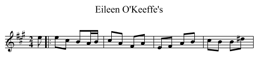Eileen O'Keeffe's - staff notation