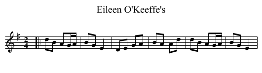 Eileen O'Keeffe's - staff notation