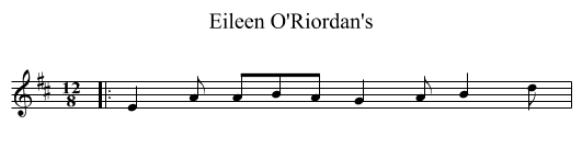 Eileen O'Riordan's - staff notation