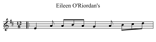 Eileen O'Riordan's - staff notation
