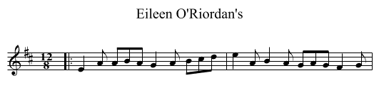 Eileen O'Riordan's - staff notation