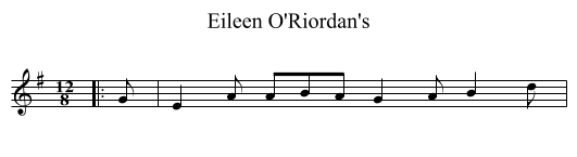 Eileen O'Riordan's - staff notation