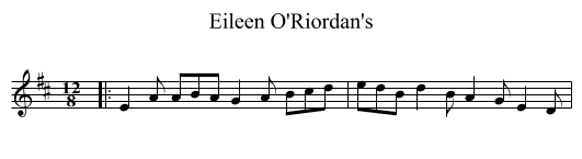 Eileen O'Riordan's - staff notation