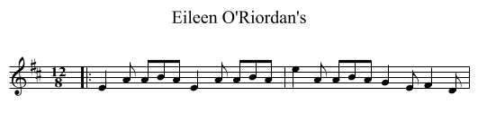 Eileen O'Riordan's - staff notation