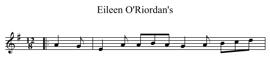 Eileen O'Riordan's - staff notation