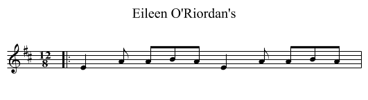 Eileen O'Riordan's - staff notation
