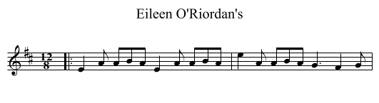 Eileen O'Riordan's - staff notation