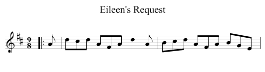 Eileen's Request - staff notation