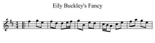 Eily Buckley's Fancy - staff notation