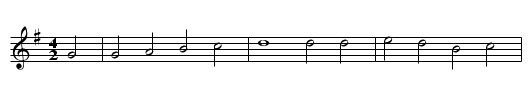 Ein alter Ruf an St. Lorenz - staff notation