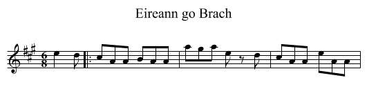 Eireann go Brach - staff notation