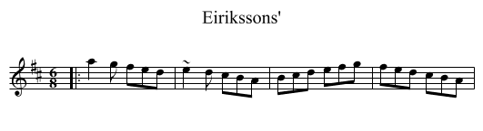 Eirikssons' - staff notation