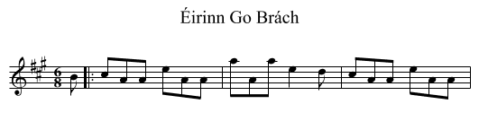 Éirinn Go Brách - staff notation