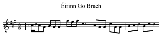 Éirinn Go Brách - staff notation