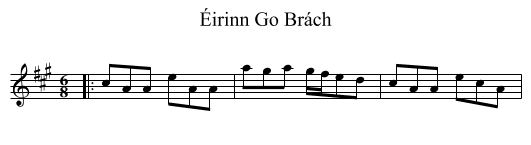 Éirinn Go Brách - staff notation