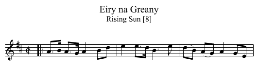 Eiry na Greany - staff notation