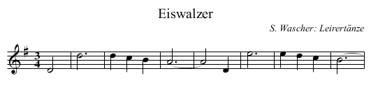 Eiswalzer - staff notation