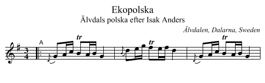 Ekopolska - staff notation