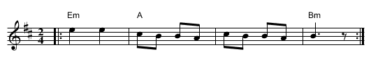 El Ha-Rahat (Bm) - staff notation