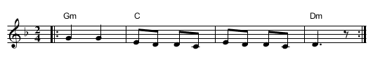 El Ha-Rahat (Dm) - staff notation