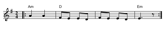 El Ha-Rahat (Em) - staff notation