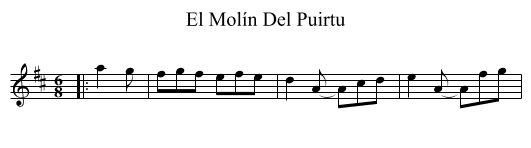 El Molín Del Puirtu - staff notation