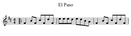 El Paso - staff notation