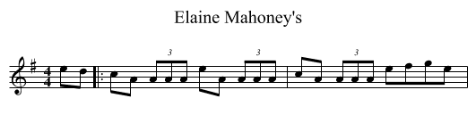 Elaine Mahoney's - staff notation