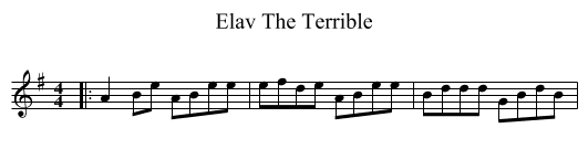 Elav The Terrible - staff notation