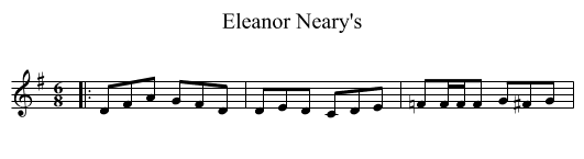 Eleanor Neary's - staff notation
