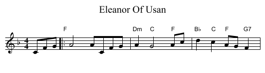 Eleanor Of Usan - staff notation