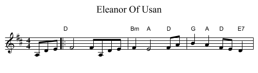 Eleanor Of Usan - staff notation