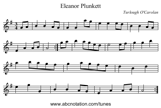 Eleanor Plunkett - staff notation